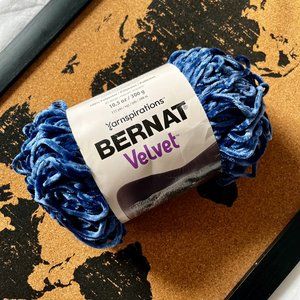 Bernat Velvet Yarn (1 Skein - Navy/Marine)
